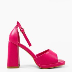 Sandale cu toc Apolon Fuchsia 4