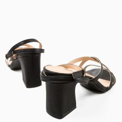 Sandale cu toc Archan Negre 5