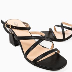 Sandale cu toc Archan Negre 6