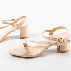 Sandale cu toc Arlon Bej 5