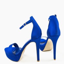 Sandale cu toc Bannist Albastre 7