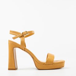 Sandale cu toc Blythe Camel 3