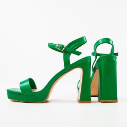 Sandale cu toc Blythe Verzi 5