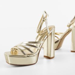 Sandale cu toc Brayo Aurii 5