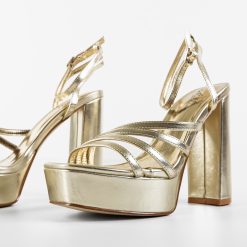 Sandale cu toc Brayo Aurii 6