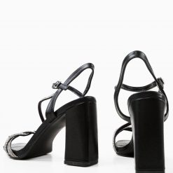 Sandale cu toc Chaggit Negre 6