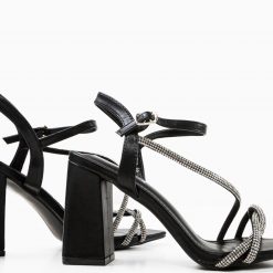 Sandale cu toc Chaggit Negre 7