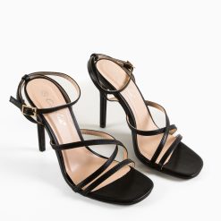 Sandale cu toc Chione Negre 3