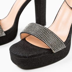 Sandale cu toc Chus Negre 5