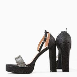 Sandale cu toc Chus Negre 6