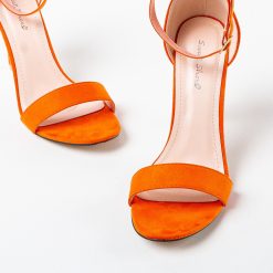 Sandale cu toc Devlin Portocalii 4