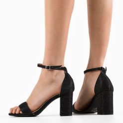 Sandale cu toc Dian Negre 1