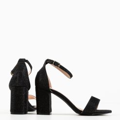 Sandale cu toc Dian Negre 5