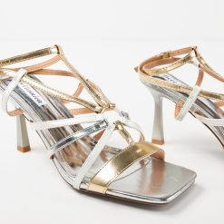 Sandale cu toc Eilonwy Argintii 4