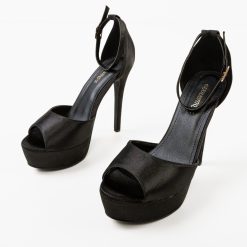 Sandale cu toc Euandro Negre 4