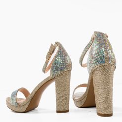 Sandale cu toc Evaristo Aurii 6