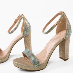 Sandale cu toc Evaristo Aurii 7