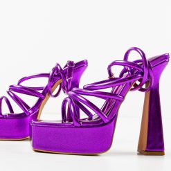 Sandale cu toc Everly Mov 6