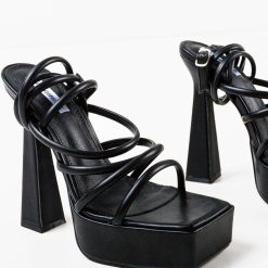 Sandale cu toc Everly Negre 5