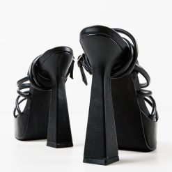Sandale cu toc Everly Negre 6