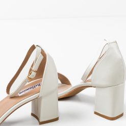 Sandale cu toc Ffion Albe 3