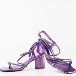 Sandale cu toc Fiachra Mov 6