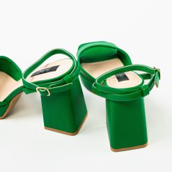 Sandale cu toc Flaviana Verzi 5