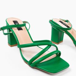 Sandale cu toc Frida Verzi 3