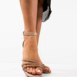 Sandale cu toc Geirmun Aurii 2