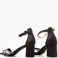 Sandale cu toc Geirmun Negre 3