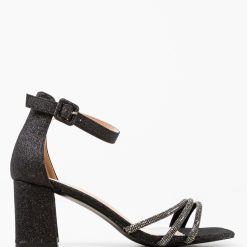 Sandale cu toc Geirmun Negre 4