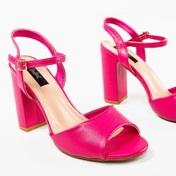 Sandale cu toc Glenna Fuchsia 4