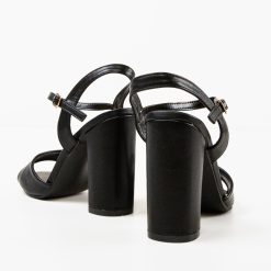 Sandale cu toc Glenna Negre 7