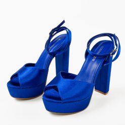 Sandale cu toc Gustavo Albastre 4
