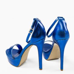 Sandale cu toc Halima Albastre 6