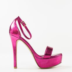 Sandale cu toc Halima Fuchsia 5