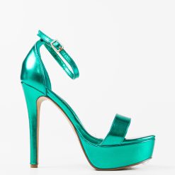 Sandale cu toc Halima Verzi 4
