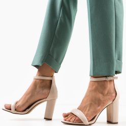 Sandale cu toc Hansen Nude 1