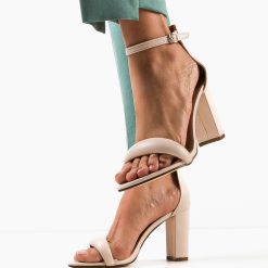 Sandale cu toc Hansen Nude 3
