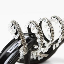 Sandale cu toc Heather Negre 6