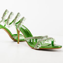 Sandale cu toc Heather Verzi 5