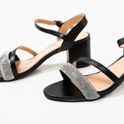 Sandale cu toc Helmi Negre 4