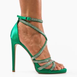 Sandale cu toc Higuel Verzi 4