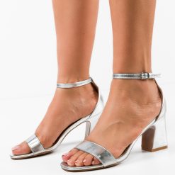 Sandale cu toc Imma Argintii 3