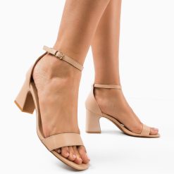 Sandale cu toc Imma Bej 2