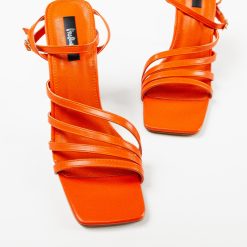 Sandale cu toc Irmak Portocalii 5