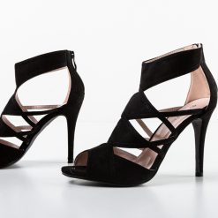 Sandale cu toc Izor Negre 5