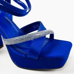 Sandale cu toc Jakki Albastre 5