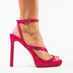 Sandale cu toc Jian Fuchsia 4
