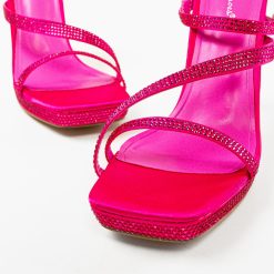 Sandale cu toc Jian Fuchsia 5